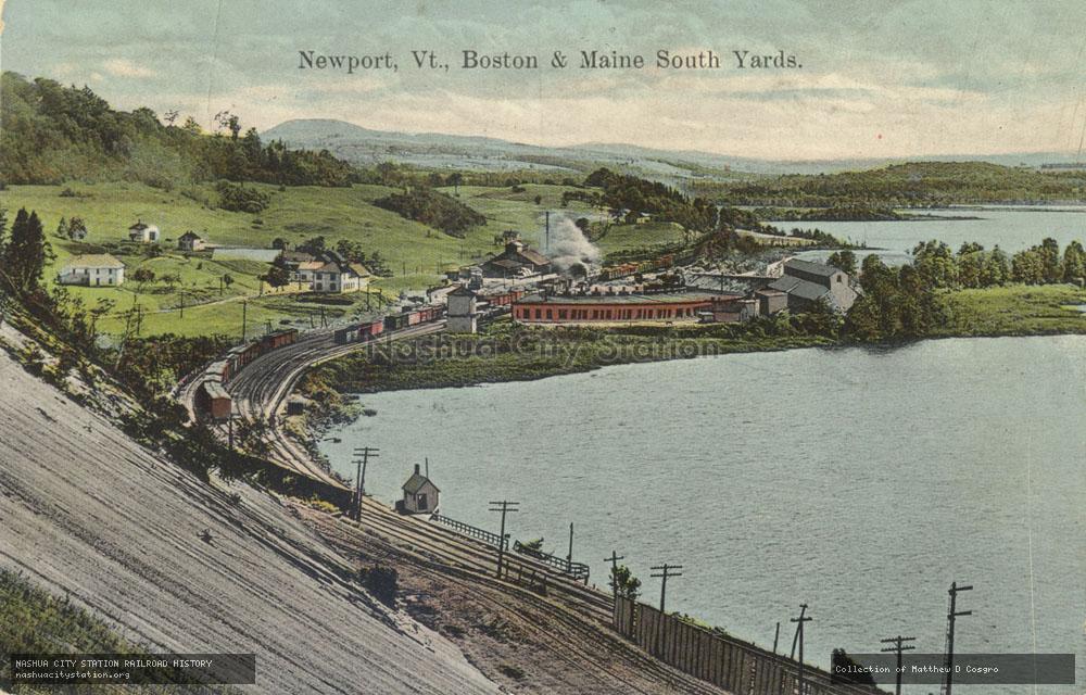 Postcard: Newport, Vermont, Boston & Maine South Yards